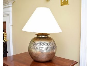 Stamped Aluminum Table Lamp