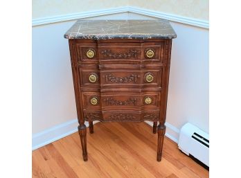 French Antique Ornately Carved Marble Top Sideboard #2