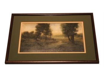 Signed Oil On Canvas Landscape Painting