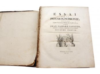 Antique Circa 1783 Essai Sur La Physiognomonie By Jean Gaspard Lavater Book (Volume II)