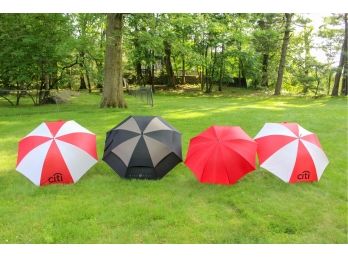 NEW! Four Large Umbrellas - Sulka, NIKE Golf And Citi