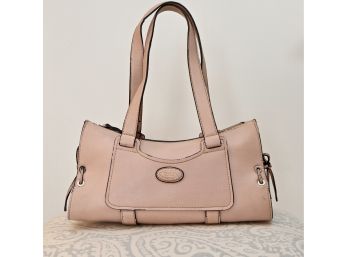 Tod’s Style Blush Baguette Bag  With Side Ties