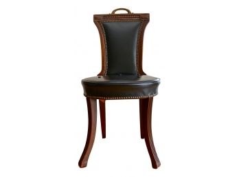 Hickory Chair Co.  Leather Nailhead With Brass Handle Circa 1966