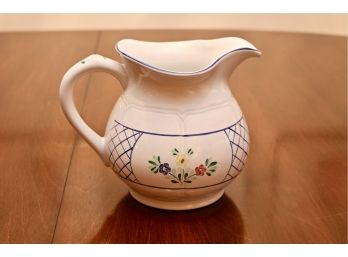 Herend Village Pottery 'Lattice Hill' Handpainted Porcelain Pitcher