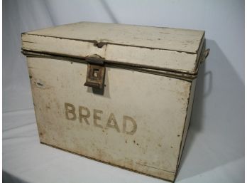 Fantastic Antique Tin 'BREAD' Box - Unusual Large Size - Nice Country Decor
