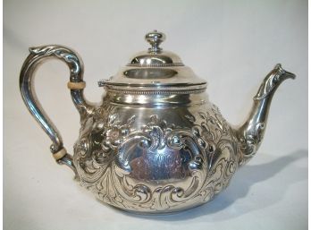 Lovely Antique 1891 Howard & Co. Sterling Silver Teapot - 13.9 TROY OUNCES