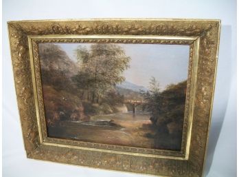'ESTATE FRESH' Hudson River Painting - ALL ORIGINAL AS FOUND ! (1 Of 2)