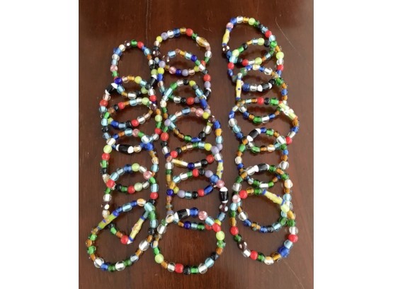 20 Stretch Glass Bead Bracelets