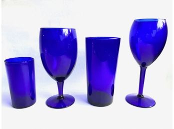 4 Cobalt Blue Glasses