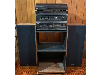 Quasar Integrated Audio Stereo System Model CR 19 With Cabinet