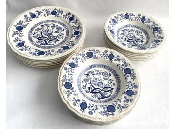 Set 6 Vintage Kensington Handcrafted Ironstone Plates, England