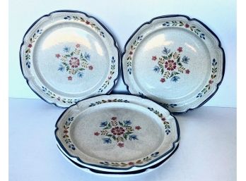 Set Of 4 New Heritage Stoneware Dessert Plates