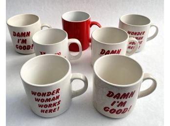 6 Vintage Mugs, 1980s