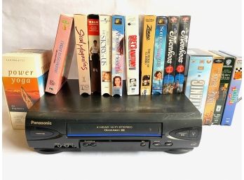 Panasonic VHS Player Model PV-V4522 And Over 12 VCR Tapes