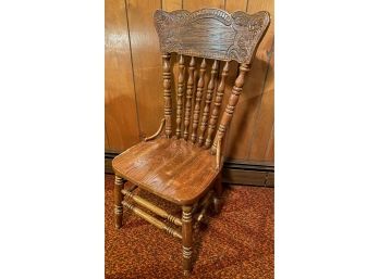 Vintage Carved Wooden Chair