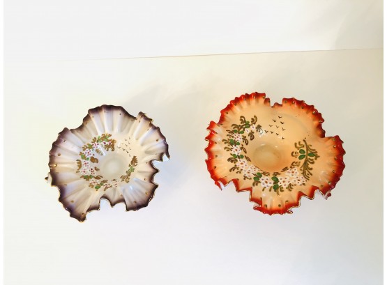Pair Of Fluted Dainty Glass Dishes