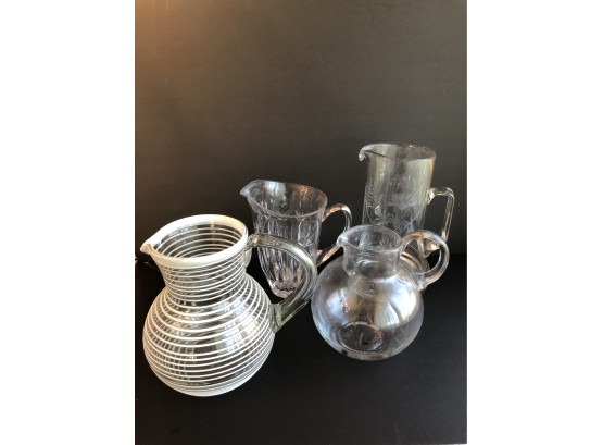 Collection Of Glass Pitchers