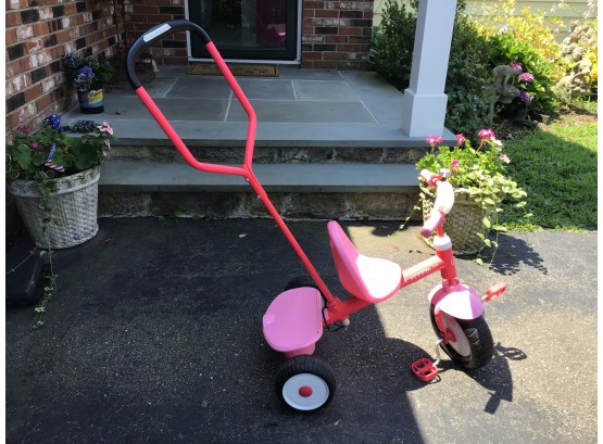 Pink Radio Flyer Tricycle With Storage