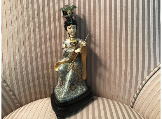 Chinese Finely-detailed Female Figure Sitting