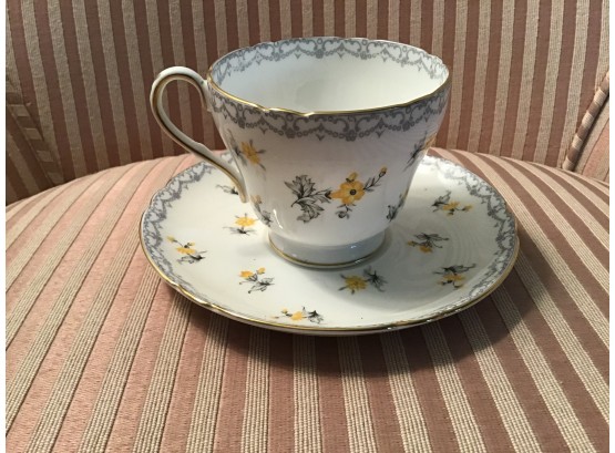 Shelly Bone China Tea Cup And Saucer -“Charm” Pattern