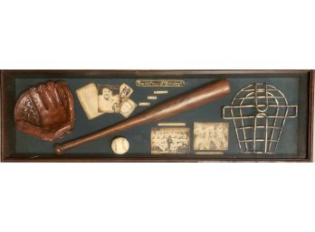Replica BABE RUTH 1889 Boston Baseball Club Memorabilia In Shadow Box Frame