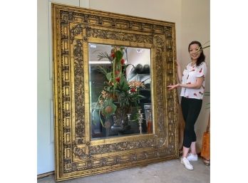 Large Carved Gold Leaf Mirror