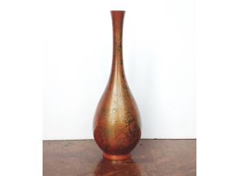 Antique Japanese Enamel Bud Vase