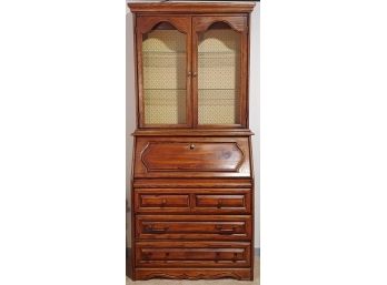 Antique Wooden Bureau Bookcase & Writing Desk/ Secretary