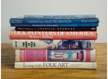 Variety Of Folk Art Coffee Table/Reference Books