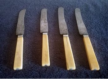 Set/4 Antique J.A. Henckle Bone Handled Knives