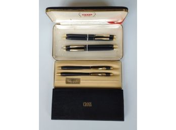 Cross 'Classic Black' Pens And Pencils With Original Box