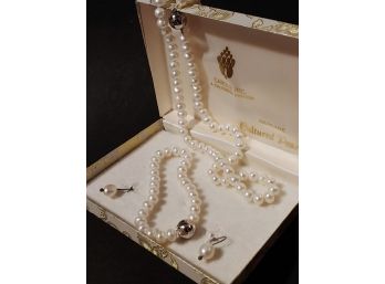 Vintage Genuine Cultured Pearls Parure Set