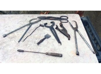 Assorted Vintage Blacksmith & Glassblower Tools