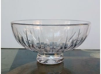 Large Stuart 'Hampshire' Cut Crystal Round Centerpiece Bowl