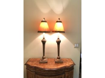 Antiqued Gold Buffet Lamps