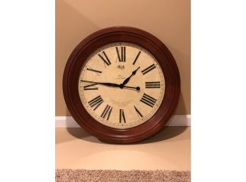 Sligh Wall Clock With Heavy Wood Frame And Ben Franklin Quote