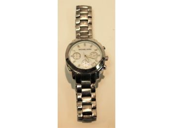 MK Michael Kors MK5092 Ladies Stainless Steel MOP Chronograph Watch - Needs Battery