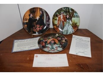 Three Vintage Gone With The Wind Collector's Plates