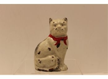 Cute Vintage Painted Cast Iron Kitty Cat Bank