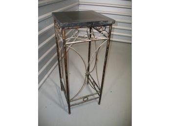 Custom Made Steel Stand With Wooden Top Plant ? Sculpture ? Anything !