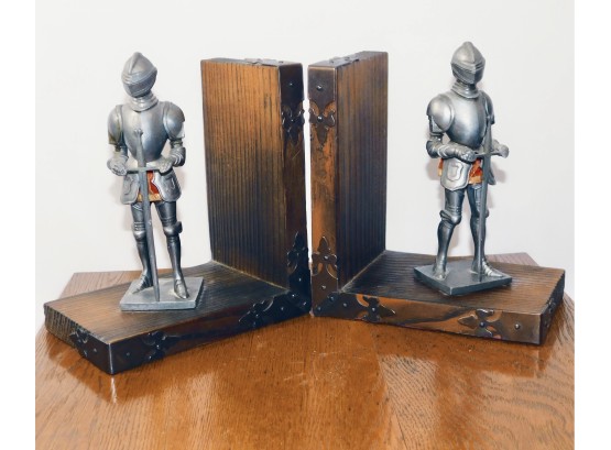 Vintage Pair Of 1970's Armor Decorative Bookends