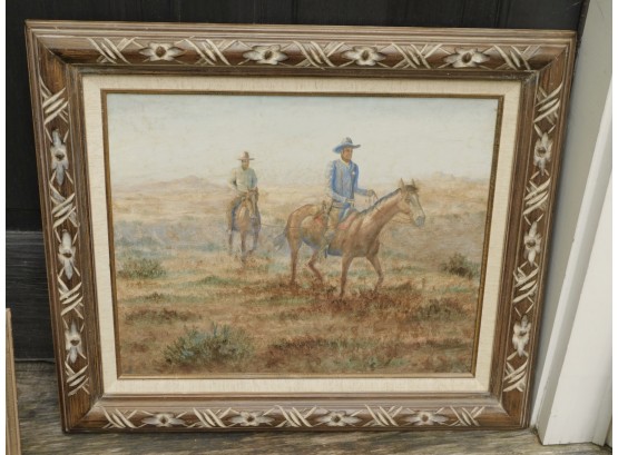Jack Threlkeld Cowboy Horses Western Painting