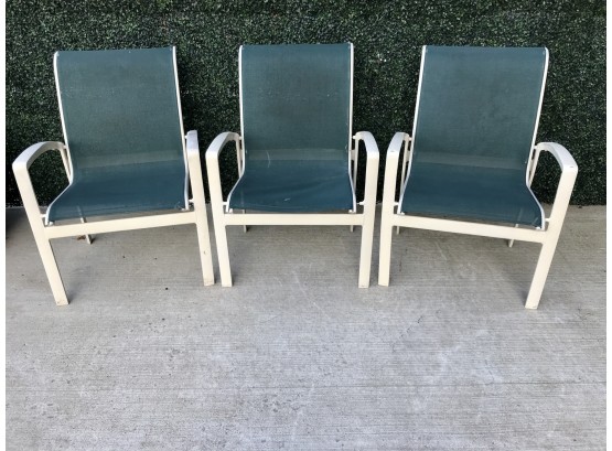 Set Of 3 Tropitone Sling Outdoor Chairs