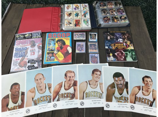 Basketball Card Binders And San Diego Rockets Player Prints