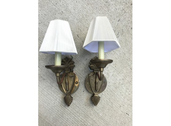 Two Electrified Wall Sconces