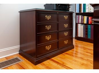 Hekman Credenza Mahogany Two Drawer File Cabinet