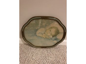 Vintage Baby Picture In Ornate Frame