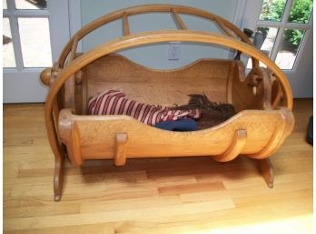 Phenomenal Hand Made Baby Cradle By STEVEN WIDOM - INCREDIBLE PIECE !
