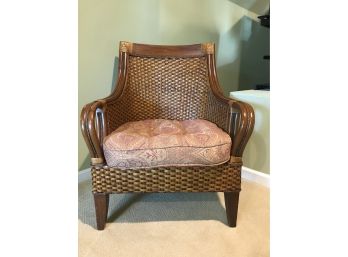 Lillian August Wicker Chair & Cushion