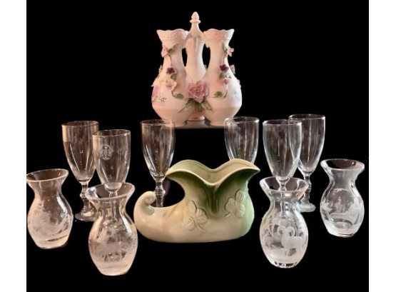 Mixed Group Of Porcelain And Glass